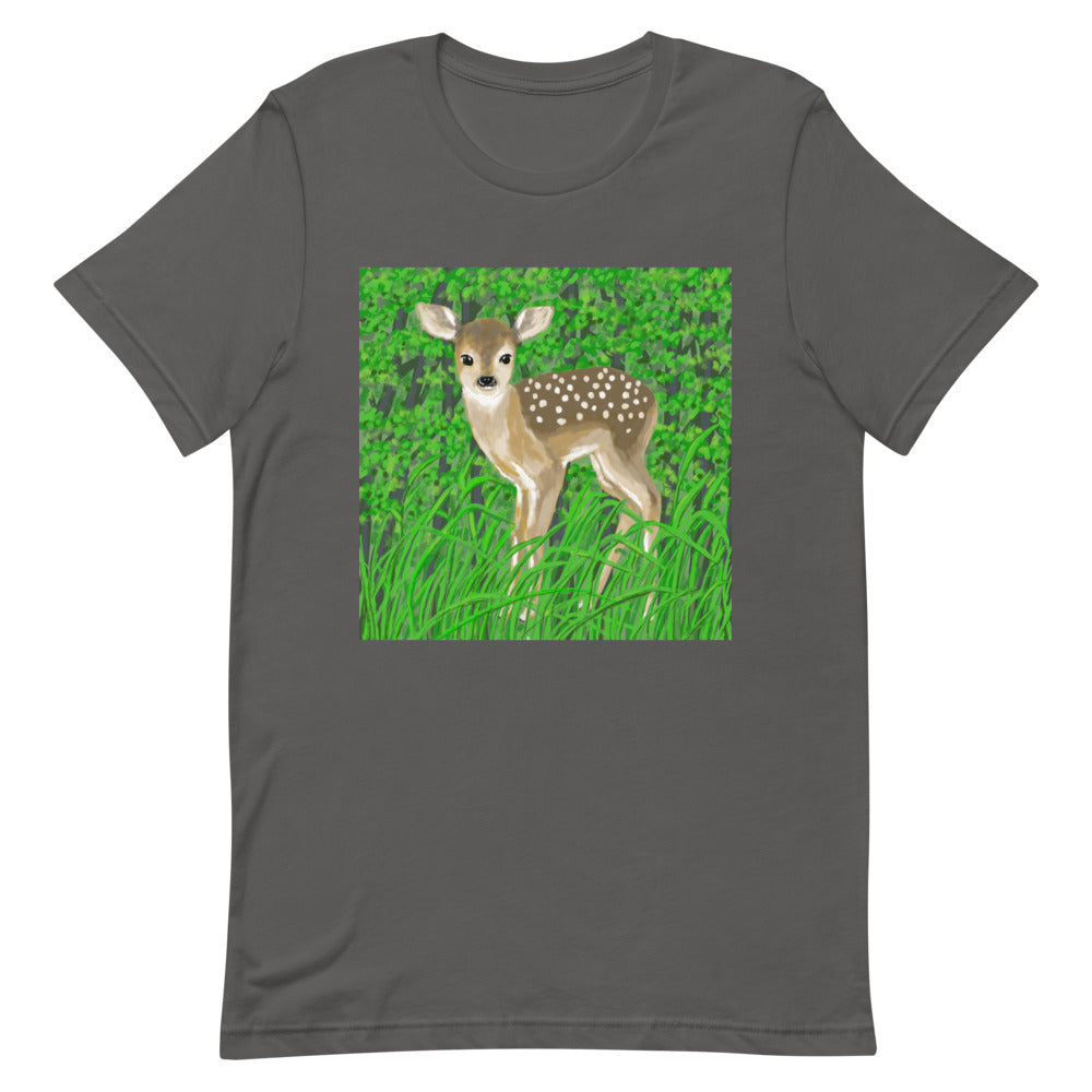 Baby Deer in Forest T Shirt