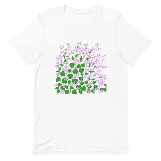 Pink Flower Square T Shirt